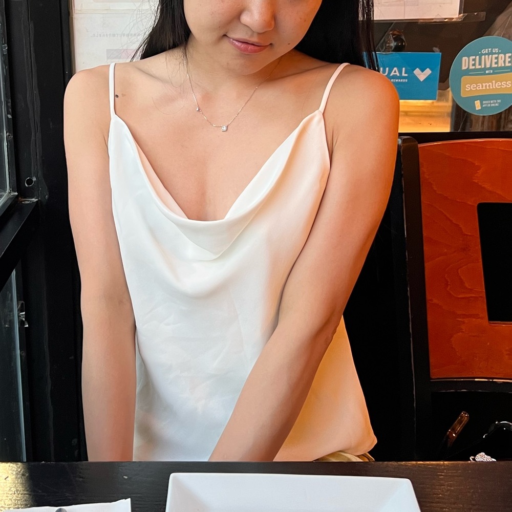 Aritzia Babaton Crowlneck Camisole in White XS